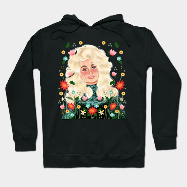 Dolly Parton In the Garden Hoodie by My Depiction Addiction 